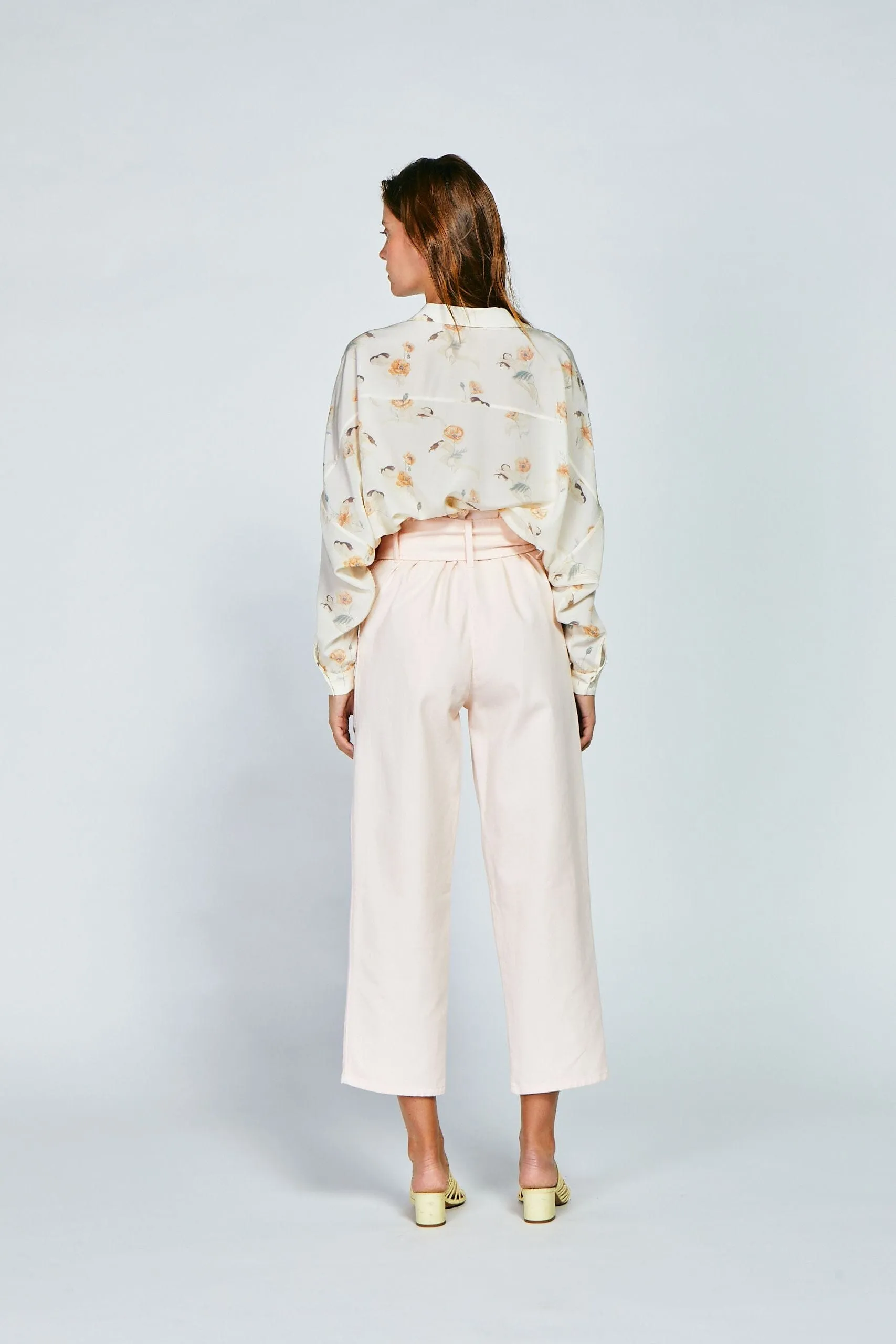 ALIX - Chemise oversize en popeline de viscose imprimé Pavot