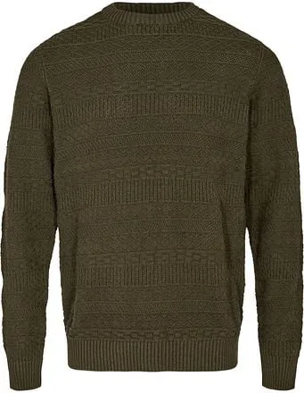 Anerkjendt Pull Sune Jacquard Vert Foncé 900356-4084 comman