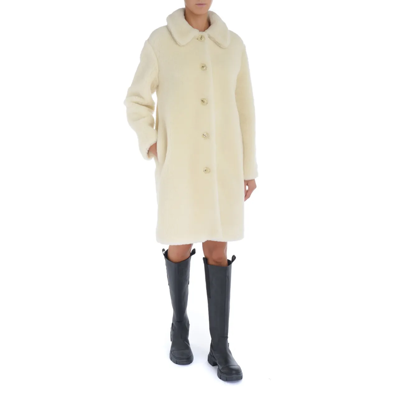 A.P.C. Manteau en laine écrue