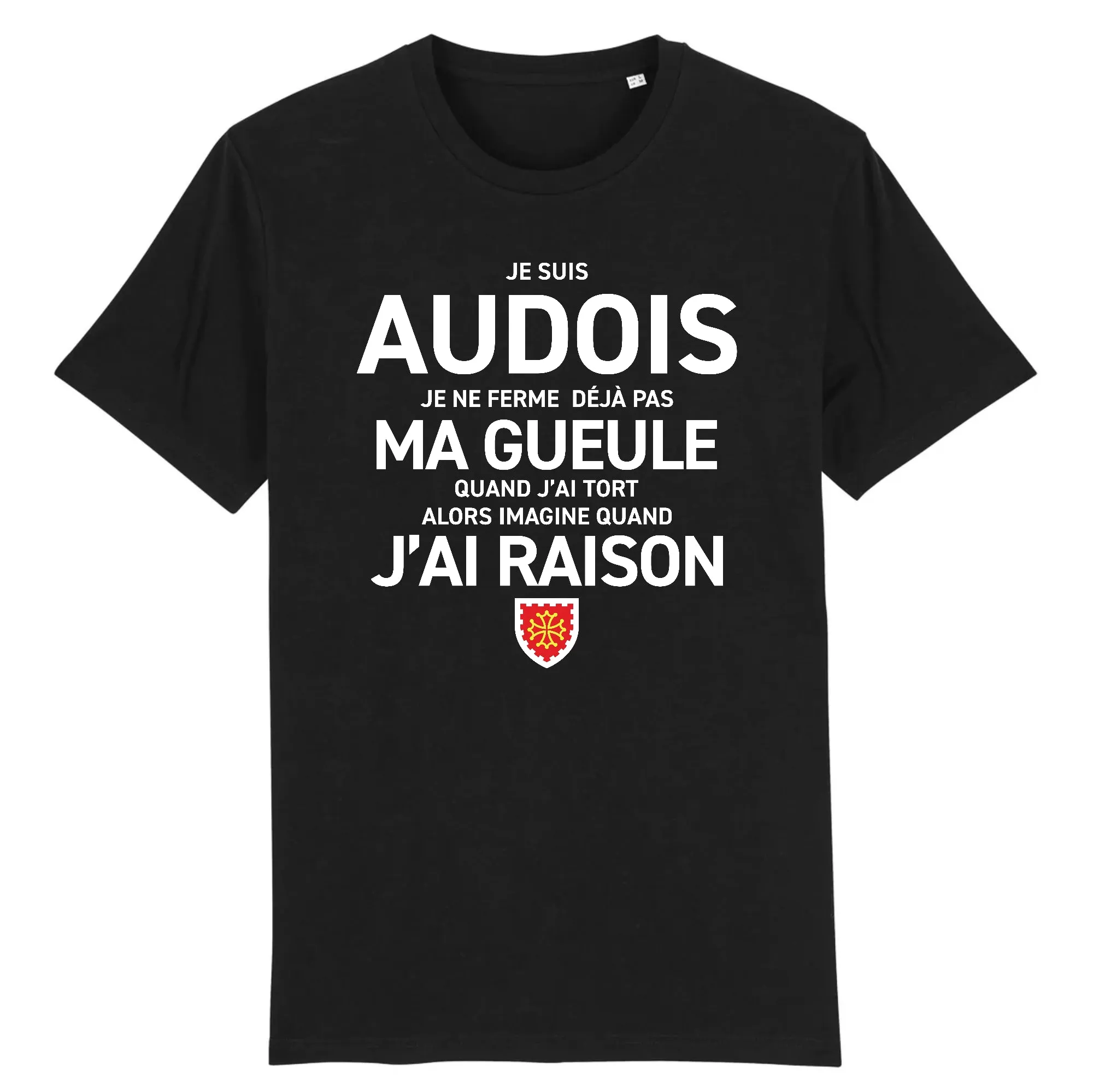 Audois Gueule - T-shirt cadeau humour - Coton bio - imprimé Fr