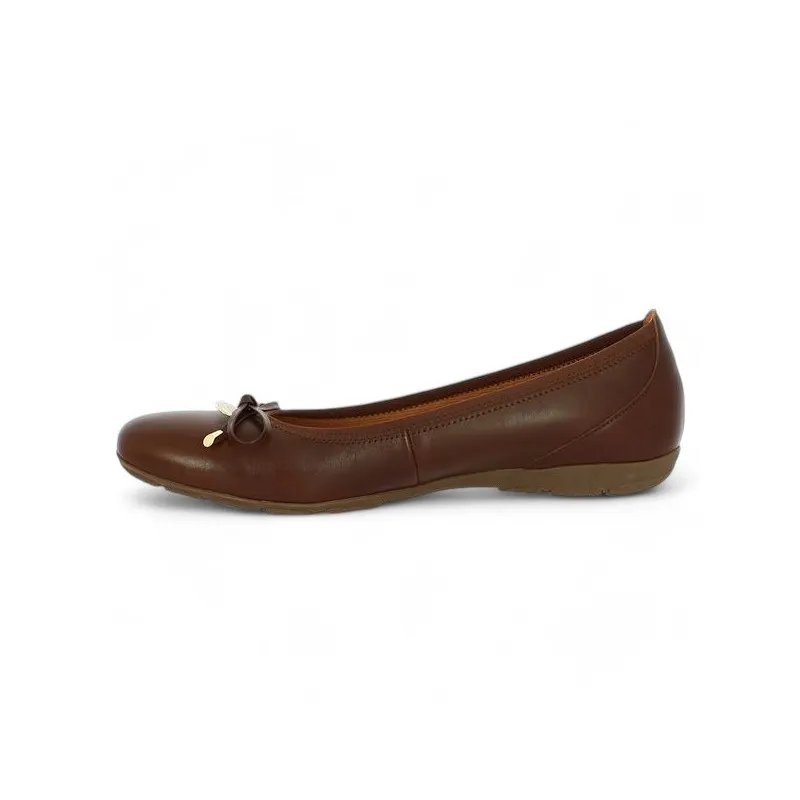 Ballerine cuir Camel marron Gabor grande taille CALIXTE
