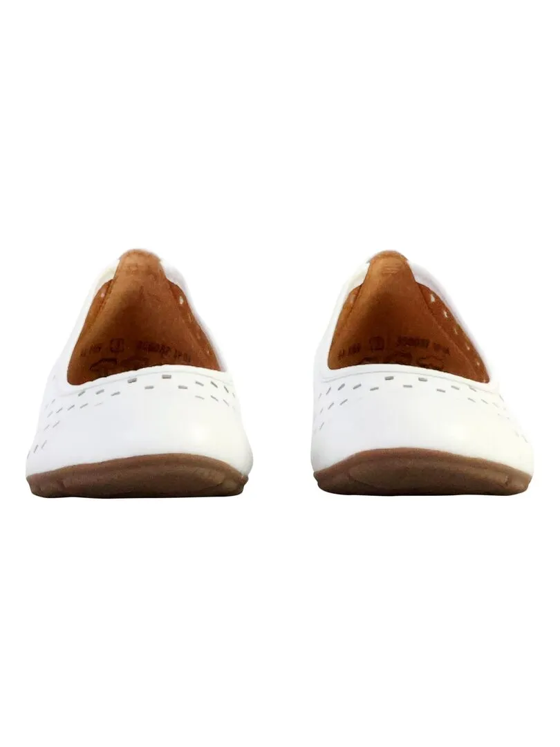 Ballerine Cuir Gabor Cervo-Weiss - Blanc
