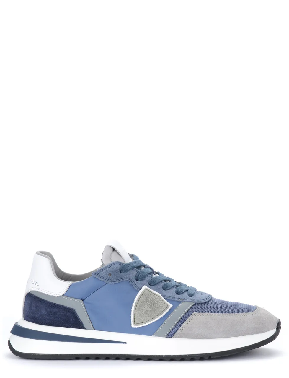 Baskets Philippe Model Tropez 2.1 en mesh suede bleu et gris