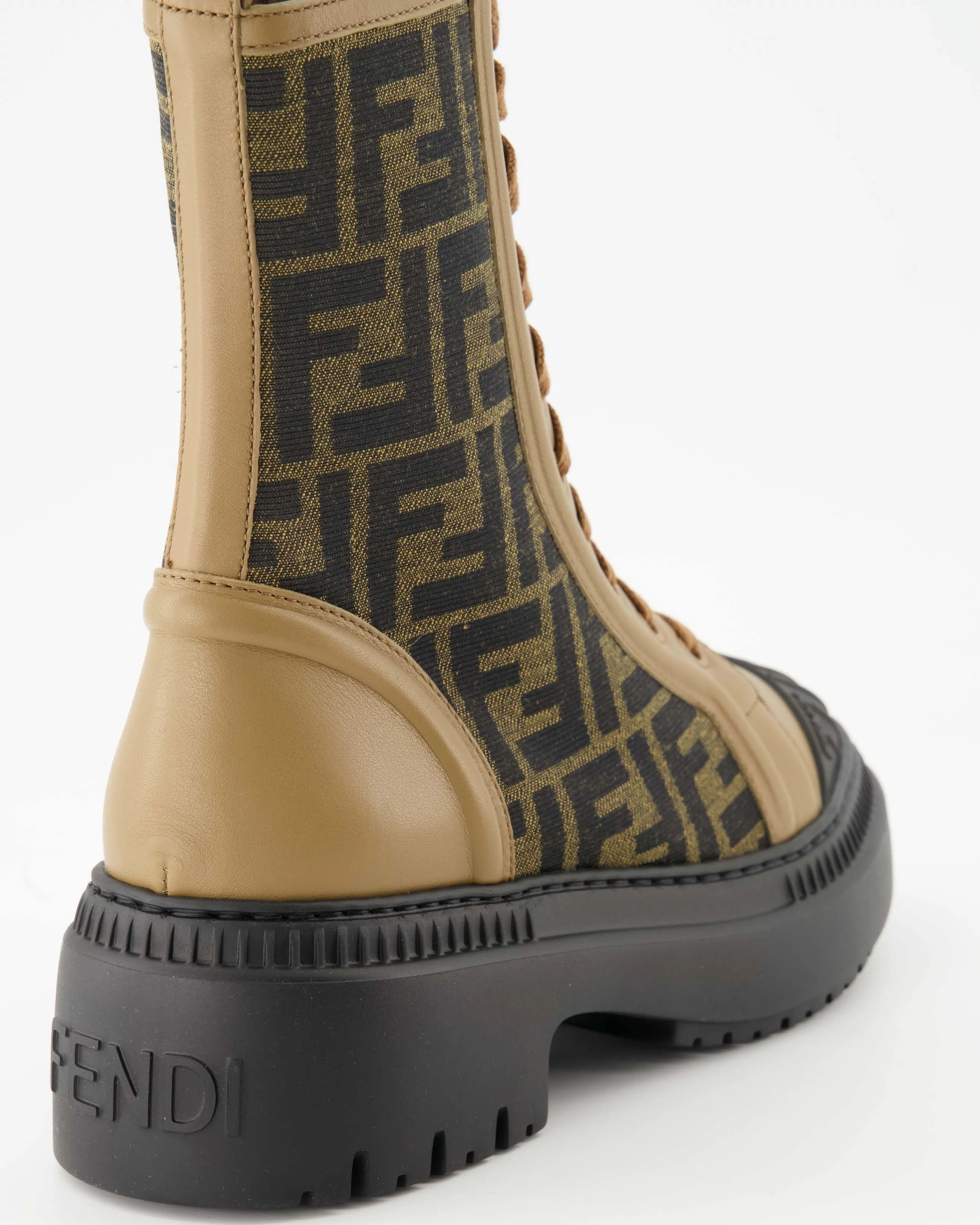 Bottines Biker Marron