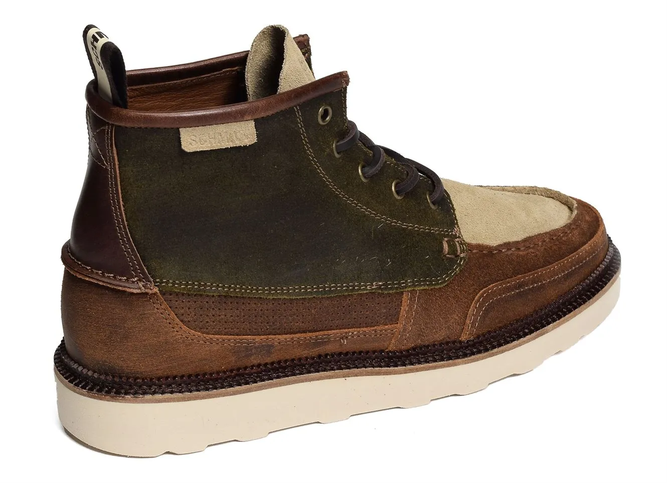 bottines et boots Schmoove  Dock mid kaki beige 