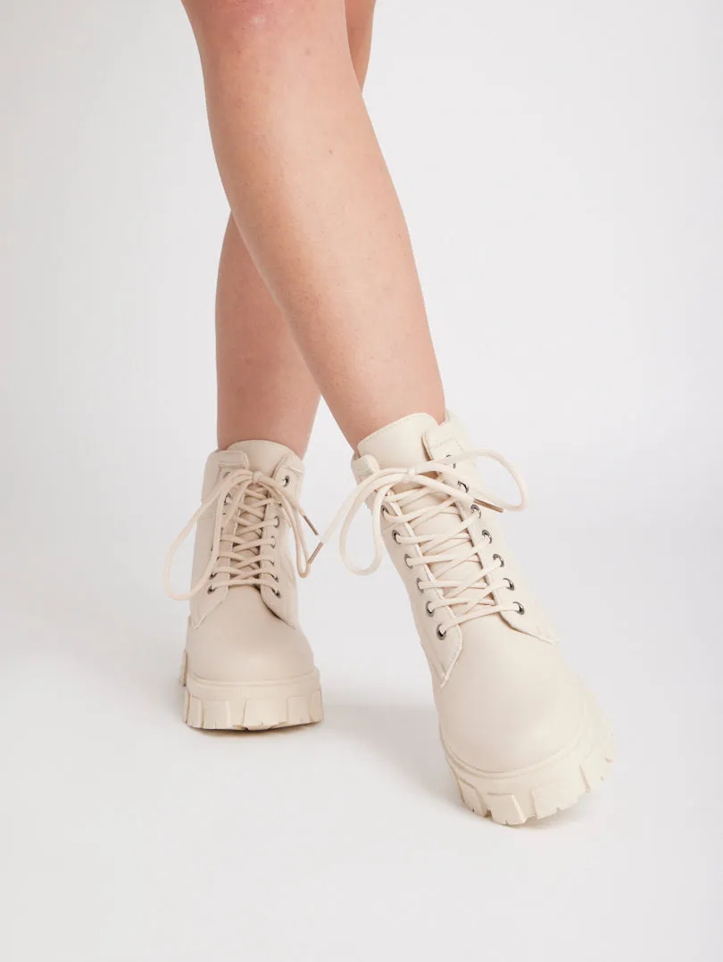 Bottines à plateforme crantée