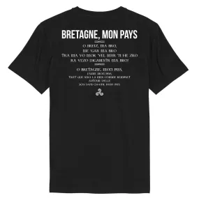 Bretagne - O Breizh Ma bro - Hymne - T-shirt Cadeau - Coton bio - Imprimé fr