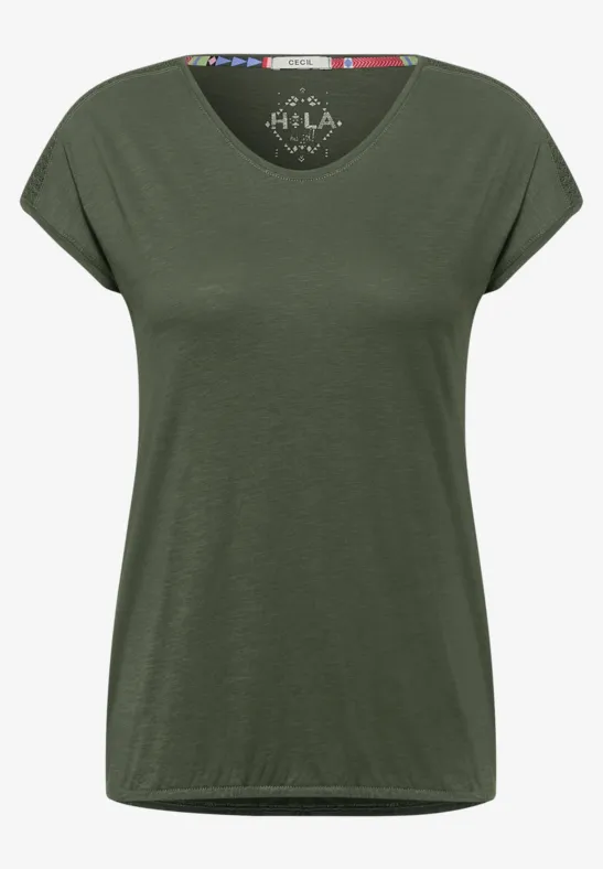 CECIL T-shirt avec détail smocké 