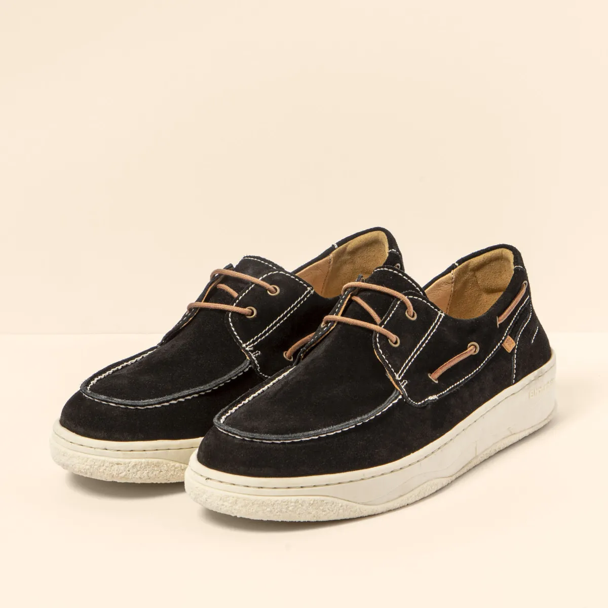 Chaussures bateau en daim - Noir