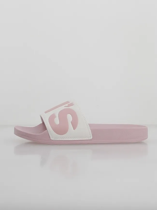 Claquettes june rose/blanc femme - Levi's | wimod
