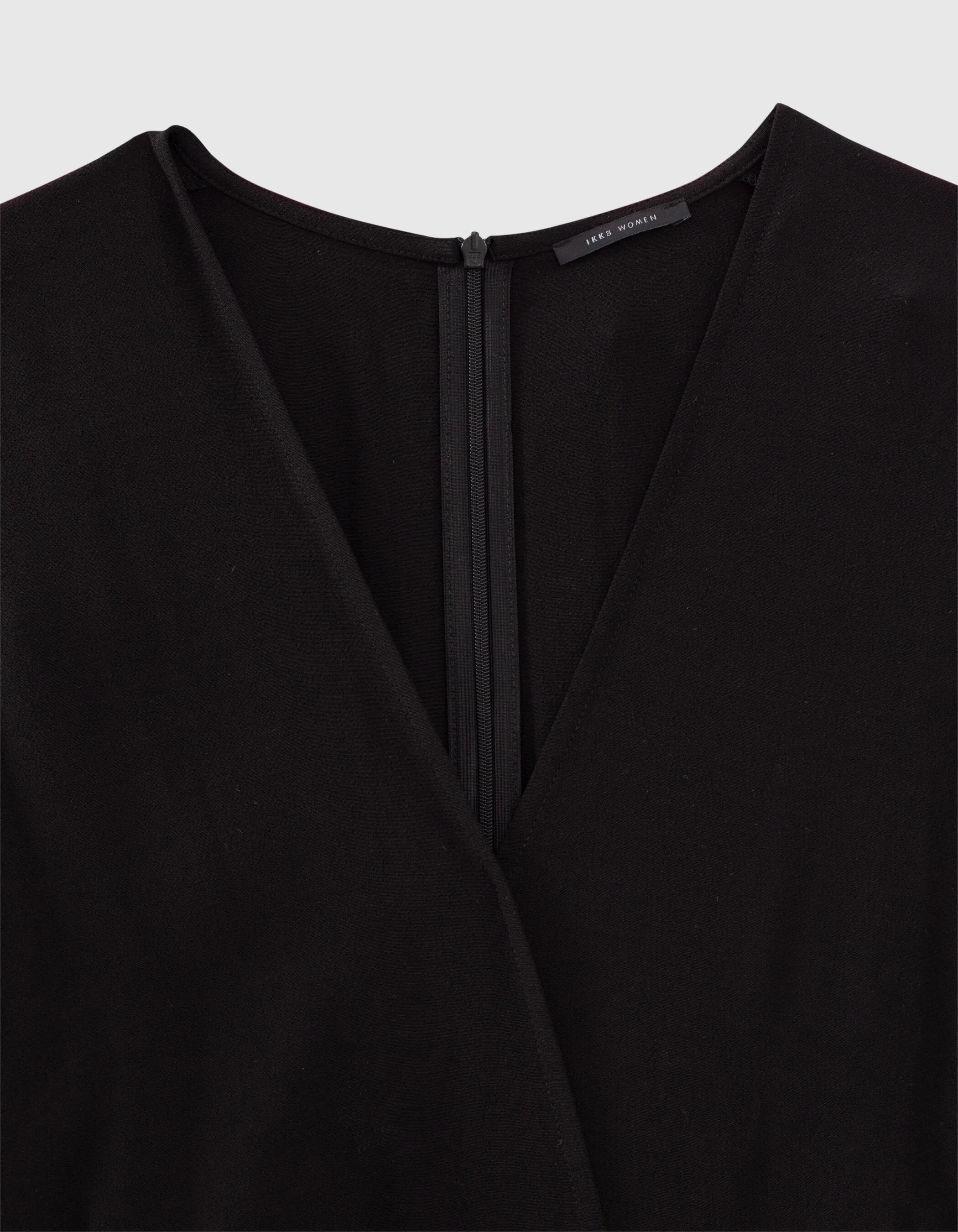 Combinaison longue en viscose noire manches kimono femme
