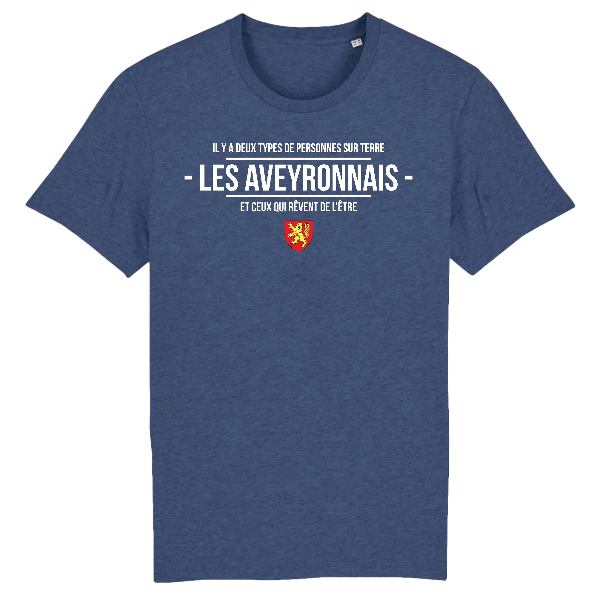 Deux types, les Aveyronnais - T-shirt cadeau humour - Coton bio - Imprimé dans le Midi