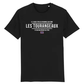 Deux types - Tourangeaux - Touraine - T-shirt cadeau humour coton bio - Imprimé FR