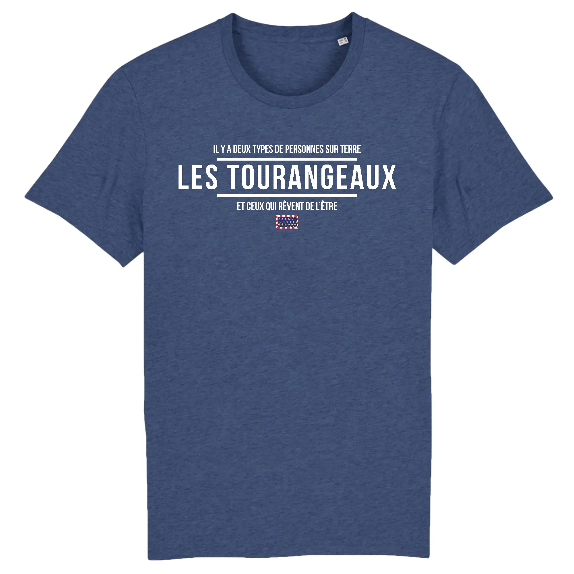 Deux types - Tourangeaux - Touraine - T-shirt cadeau humour coton bio - Imprimé FR