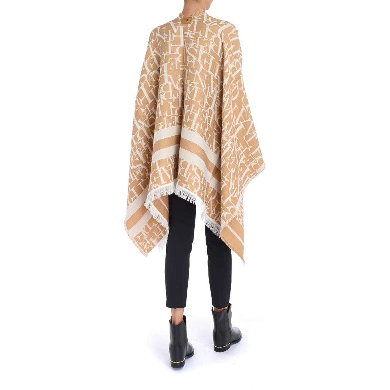 Elisabetta Franchi Manteau en laine camel