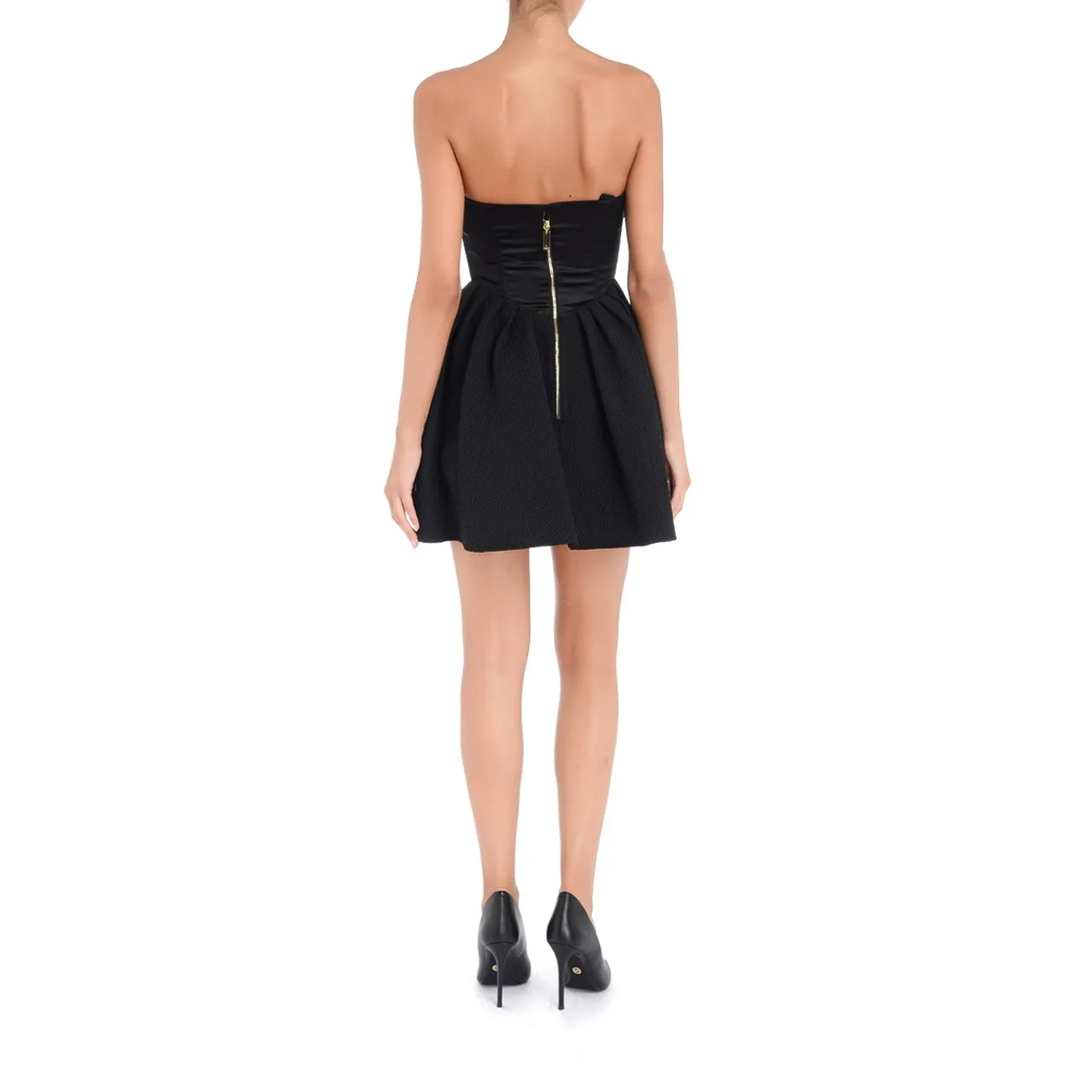 Elisabetta Franchi Mini robe bustier noire 