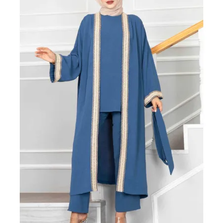 Ensemble Kimono Anissa Bleu