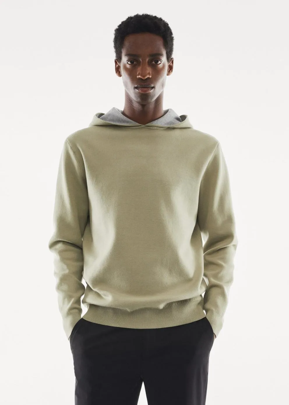 Gilets Et Pull-Overs | Homme MANGO Sweat-shirt Respirant Capuche Marron Moyen