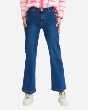 Jean large à boutons
