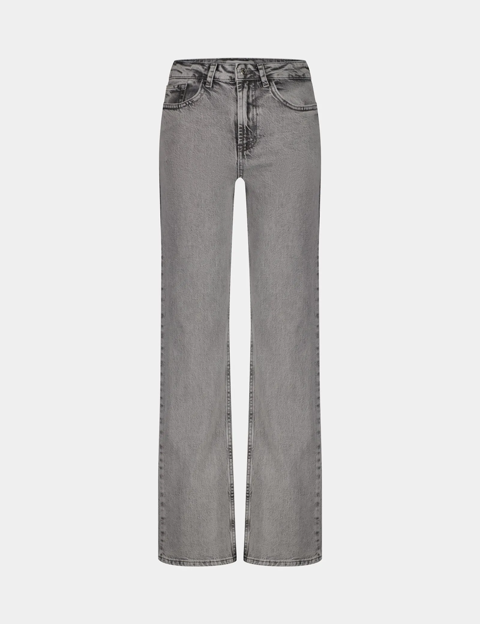 Jean Straight taille basse gris