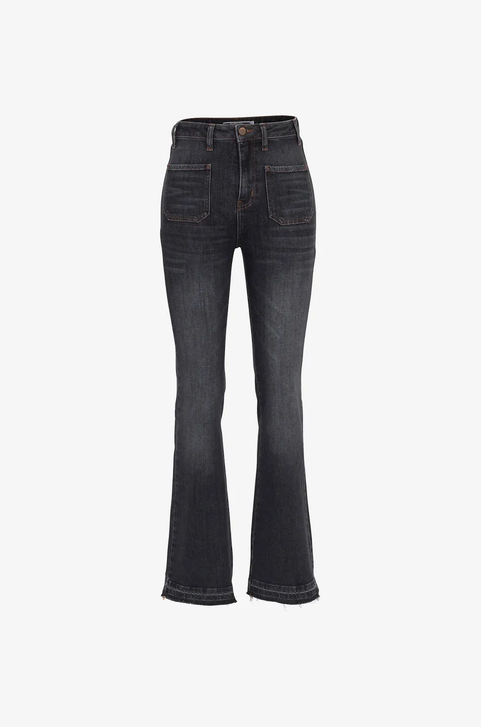 Jean évasé taille haute Rose Charcoal