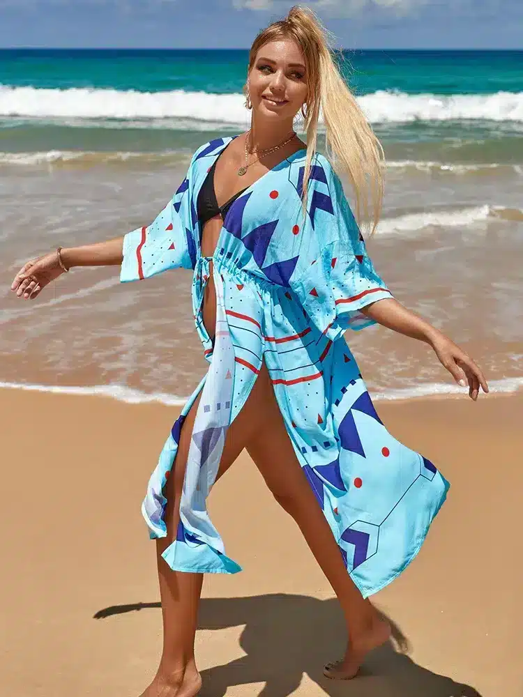 Kimono de plage inspiration scandinave