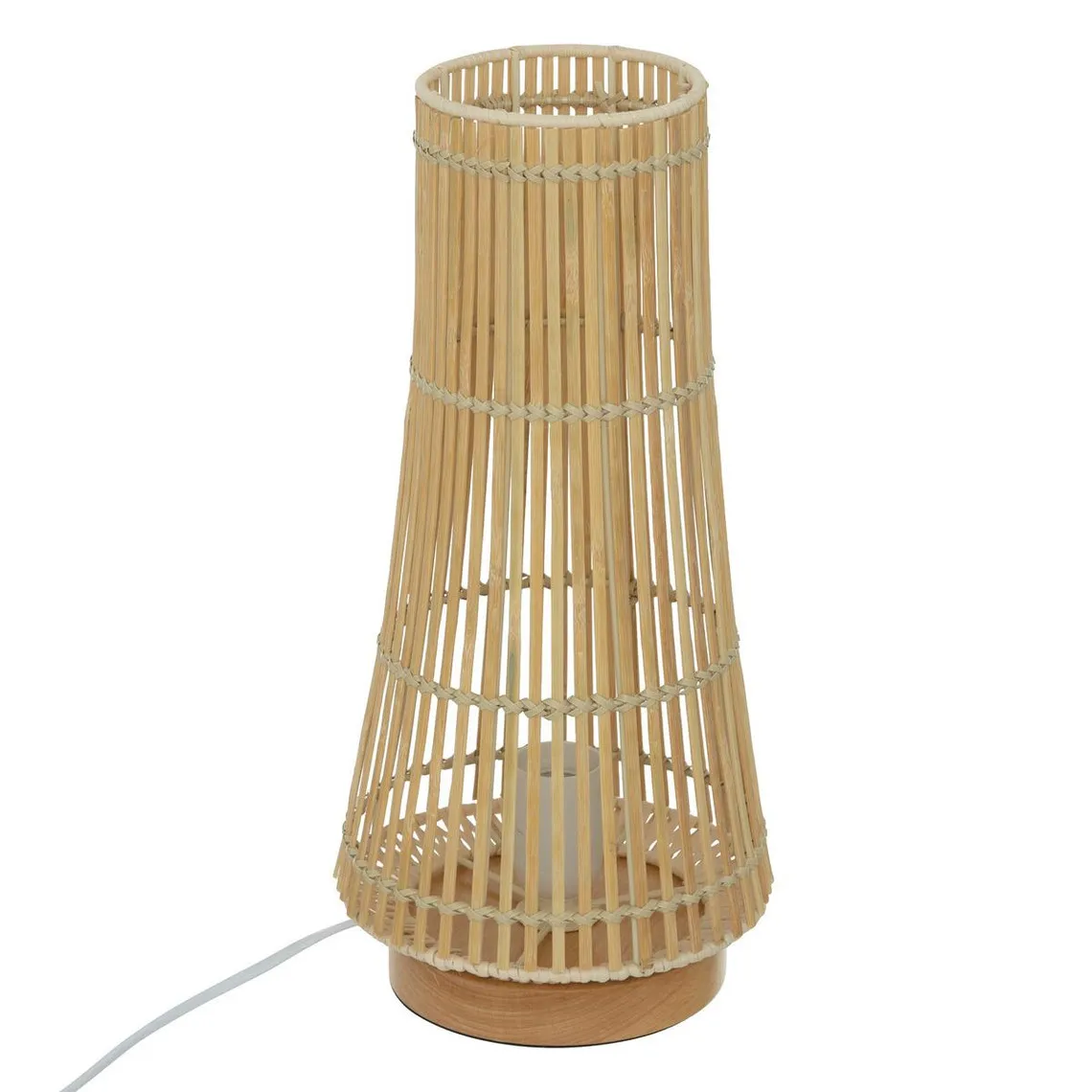 Lampe à poser en Bambou Mahe Naturel H38 | 3 Suisses