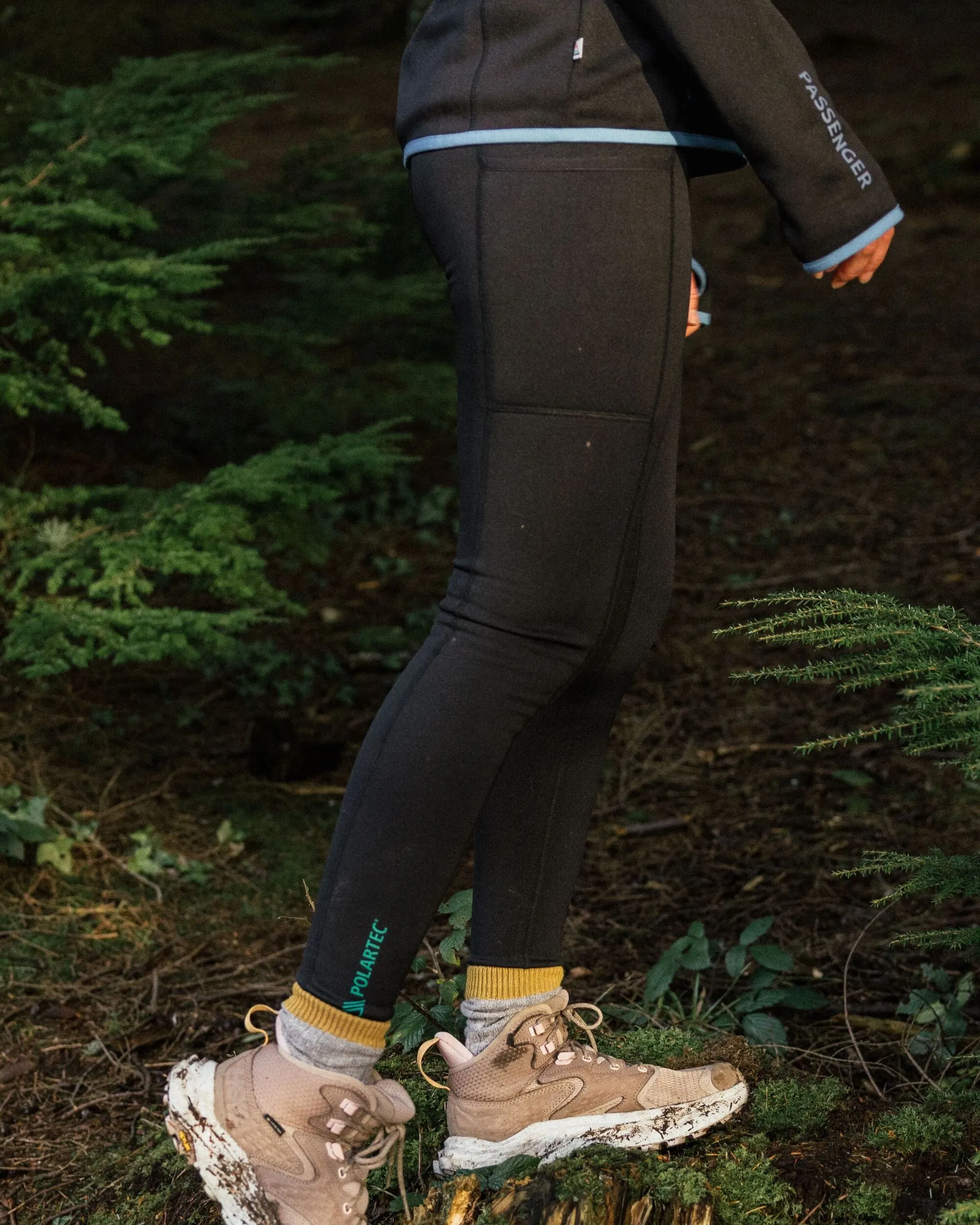 Legging d'hiver pour femmes en Polartec recyclé - Noir