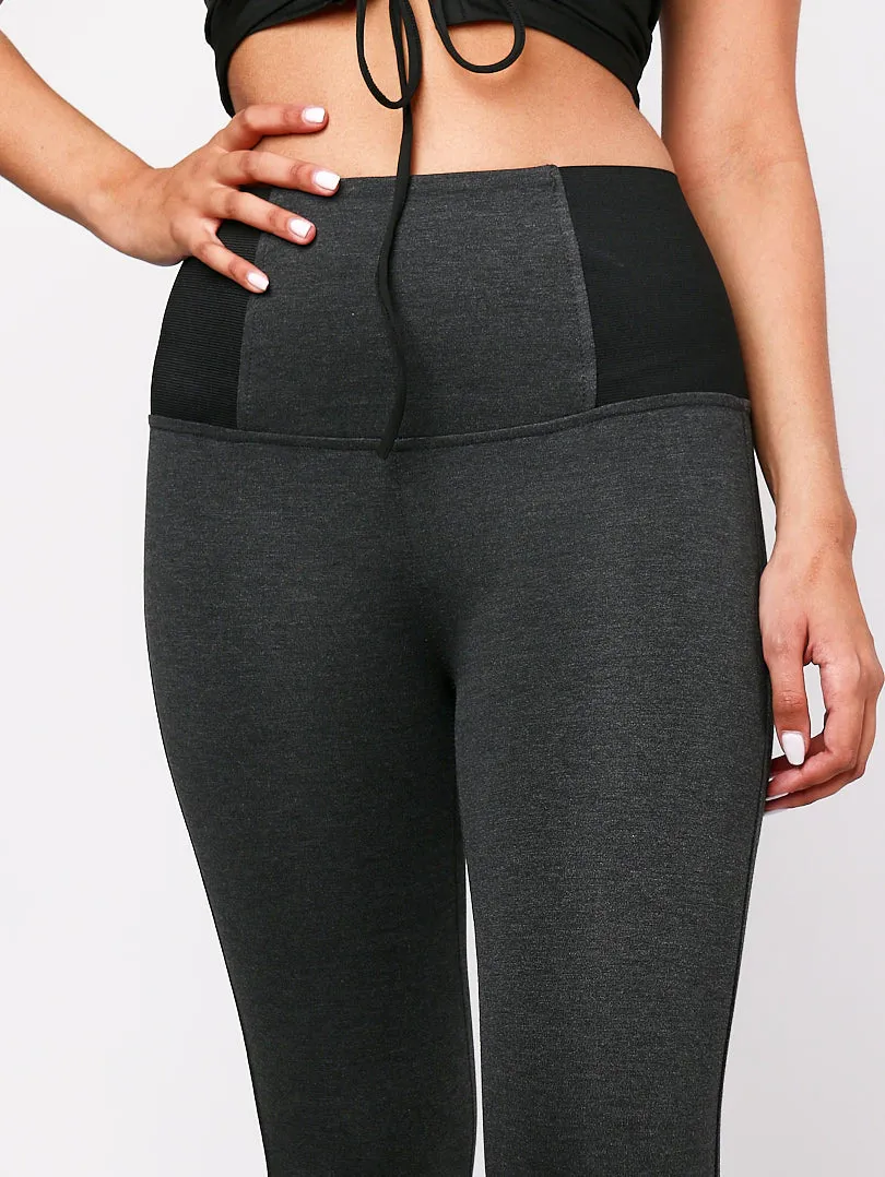 Legging gris taille haute