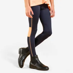 Legging équitation léger Enfant - 100 marine et