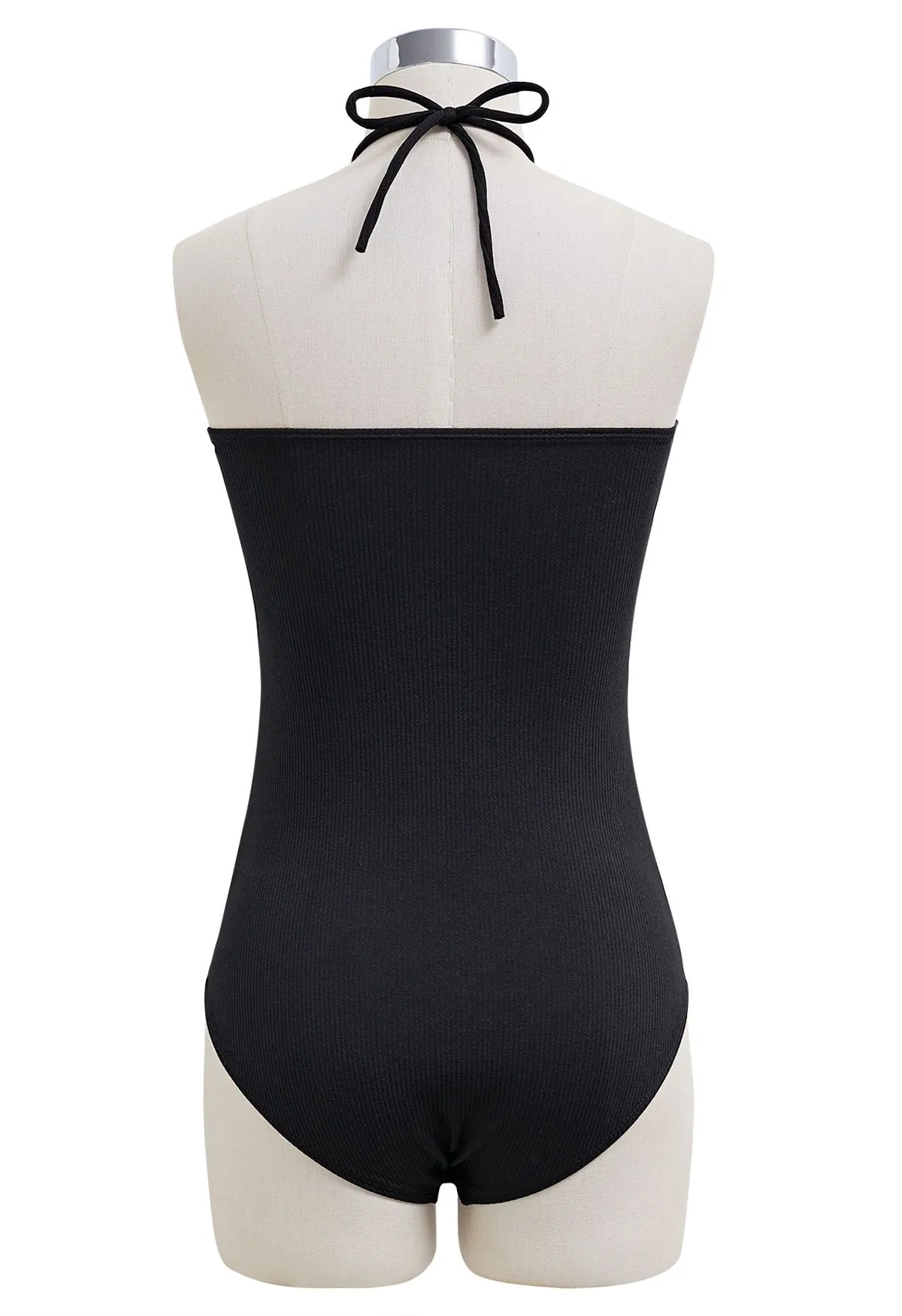 Maillot de bain une pièce découpé à col licou