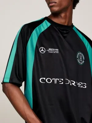 Maillot de foot Tommy x Mercedes F1 x CR George Russell | Noir | Tommy Hilfiger