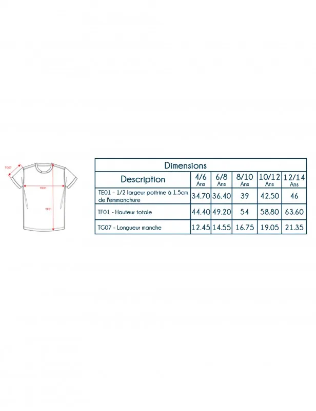 Maillot de rugby enfant (Marquage)