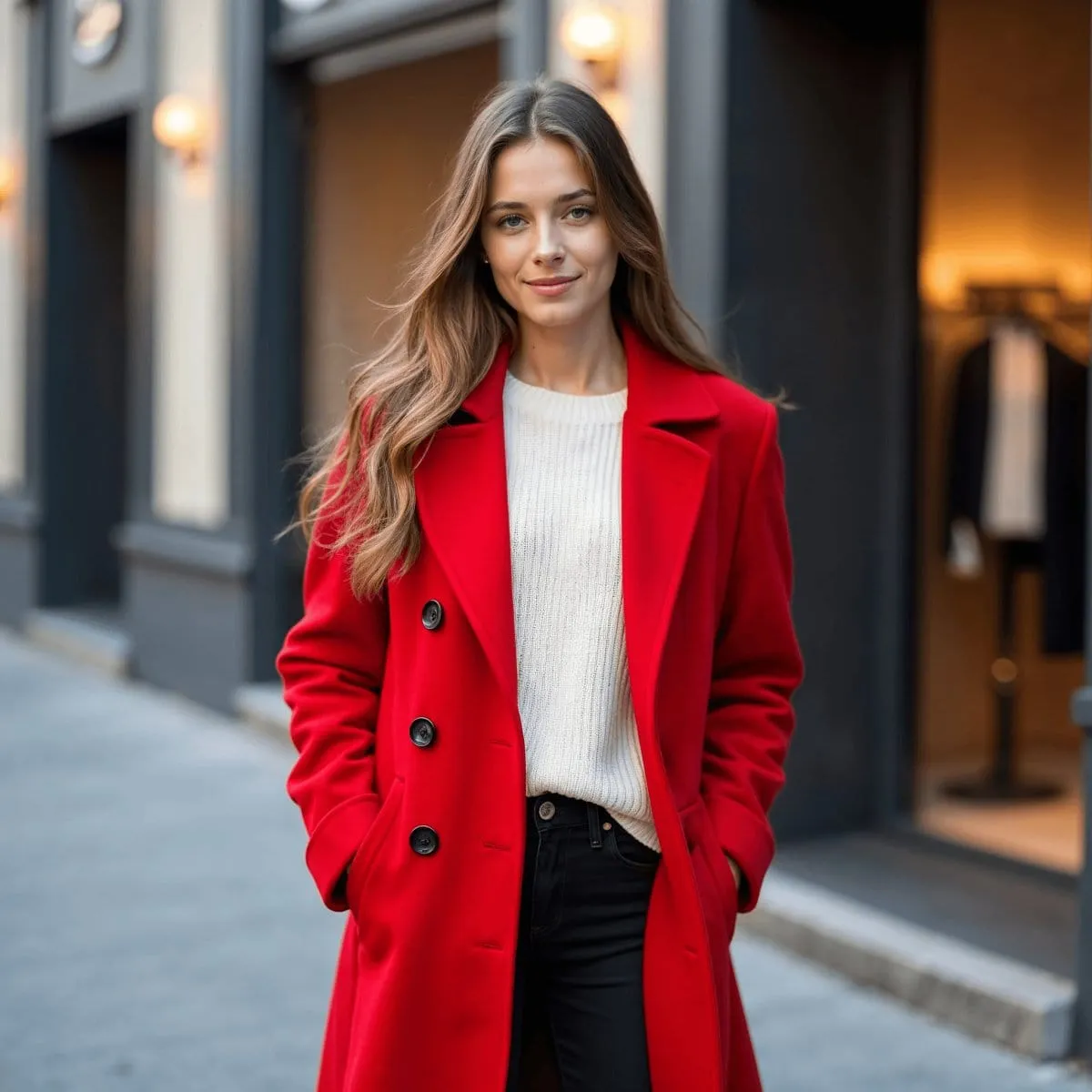 Manteau d'hiver long et élégant