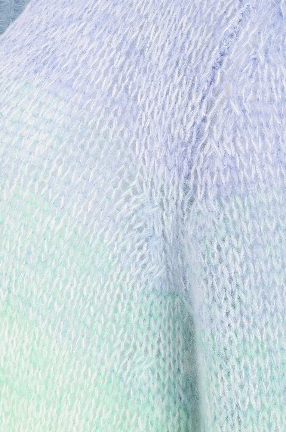 Manteau long en maille de mohair dégradé