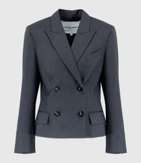 MARGAUX LONNBERG Partager  Veste Vitto Grey Stripes  