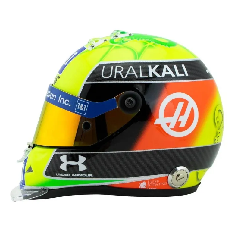 Mini casque Mick Schumacher 2021 réplique casque F1 échelle 1:2