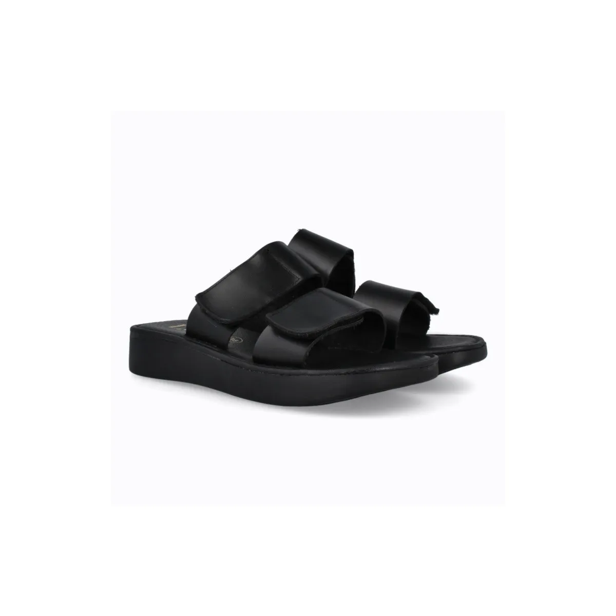 Mules plateforme en cuir - Noir