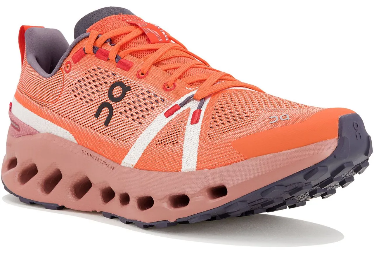 ON RUNNING CLOUDSURFER TRAIL FLAME ET DUSTROSE Chaussures de trail
