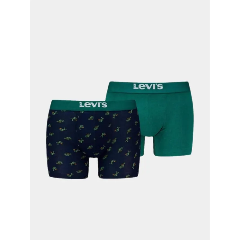 Pack 2 boxers imprimé cactus vert bleu homme - Levi's | wimod