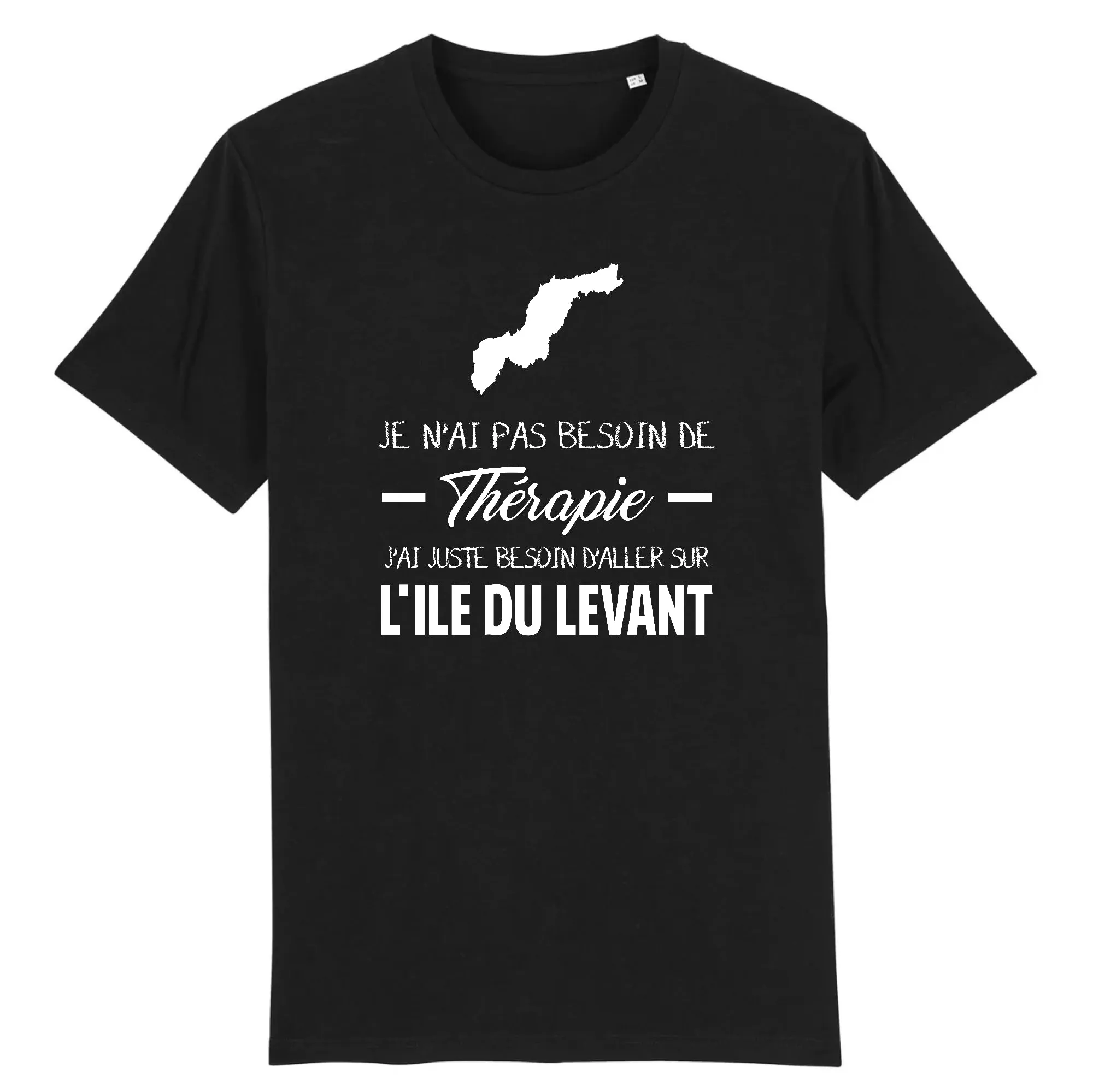 Pas besoin de thérapie - Ile du Levant - T-shirt coton bio imprimé FR