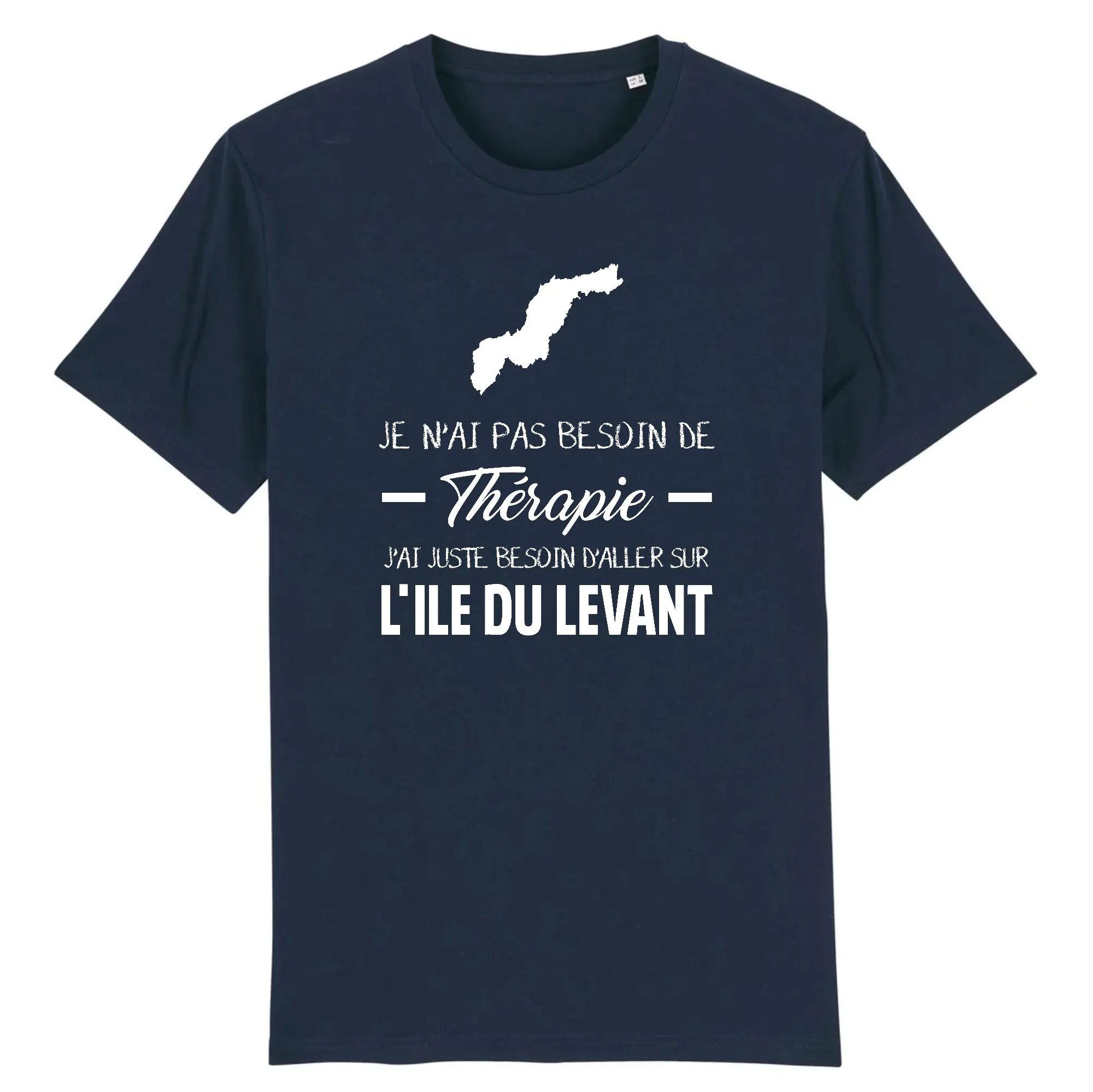 Pas besoin de thérapie - Ile du Levant - T-shirt coton bio imprimé FR