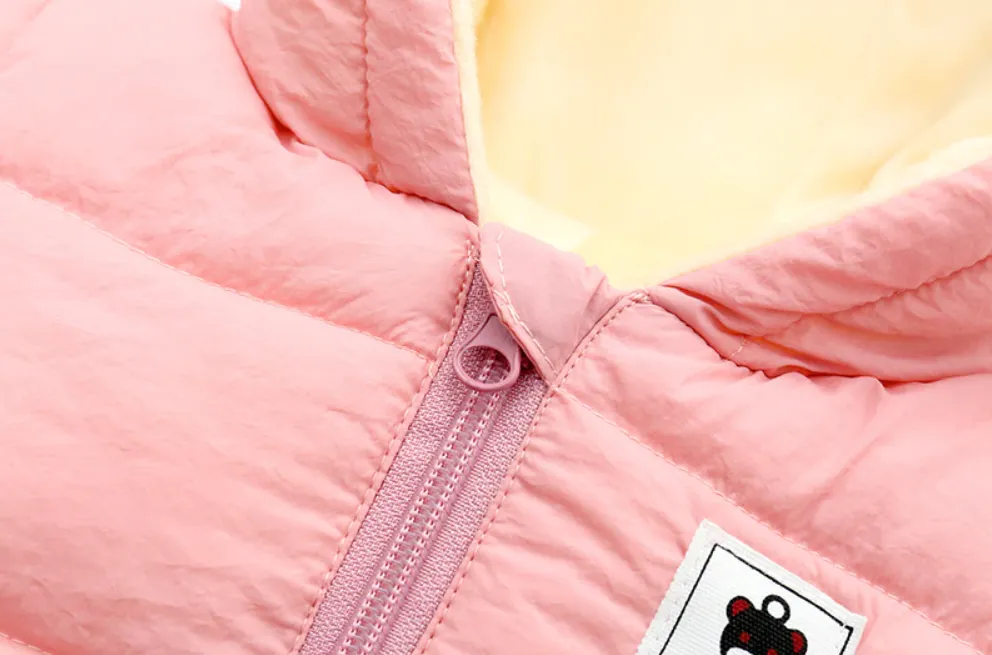 Petite Combinaison d'Hiver pour Bébé avec Oreilles d'Ours Adorables - Combinaison Chaude pour les Mois d'Hiver