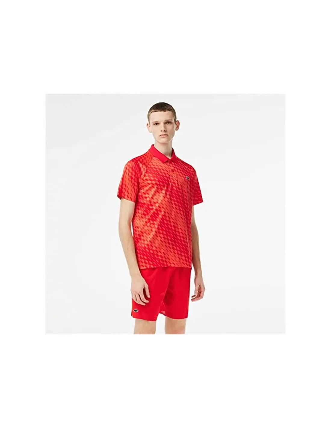 Polo Lacoste Sport x Novak Djokovic Regular Fit Pique Red Hommes