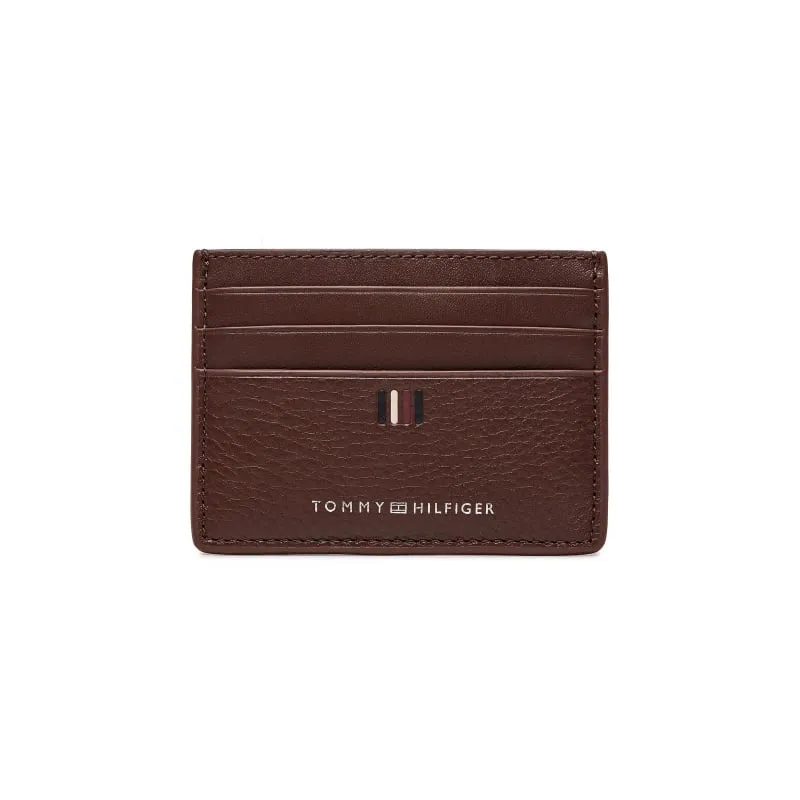 Porte-cartes en cuir central marron homme - Tommy Hilfiger | wimod