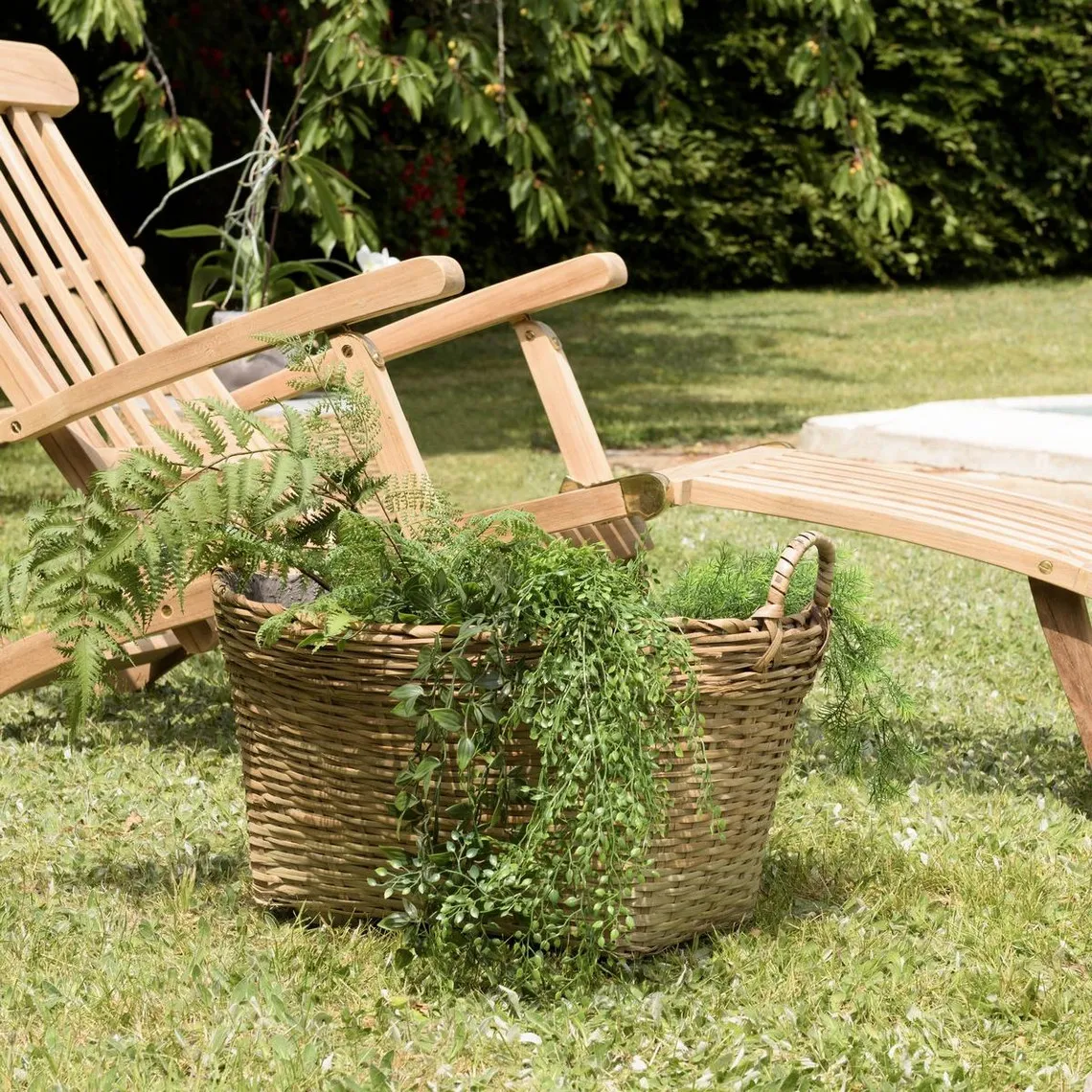 Pot de fleur ovale petit modèle en bambou naturel HECTOR | 3 Suisses