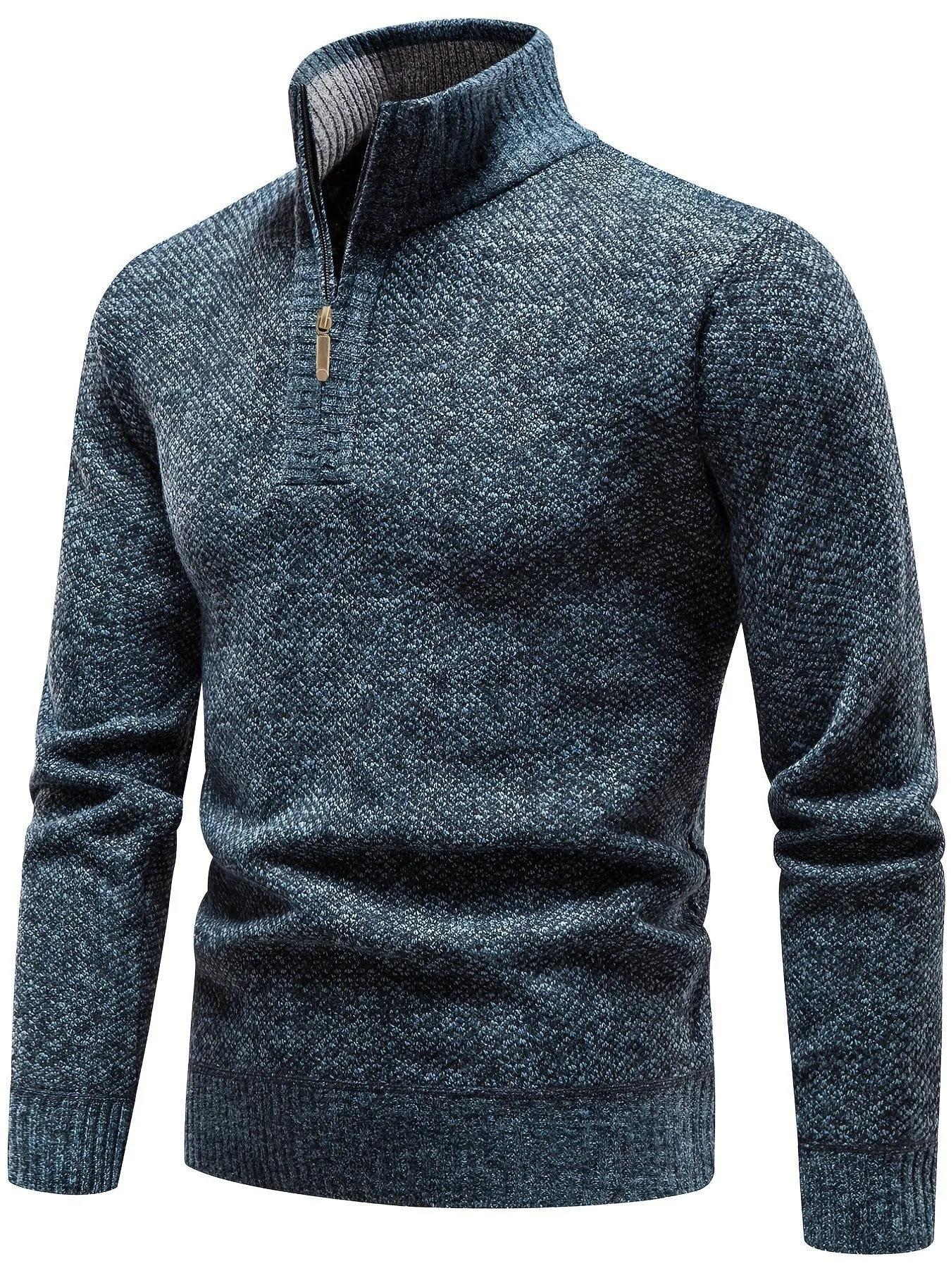 Pull à Demi-Zip Décontracté pour Hommes