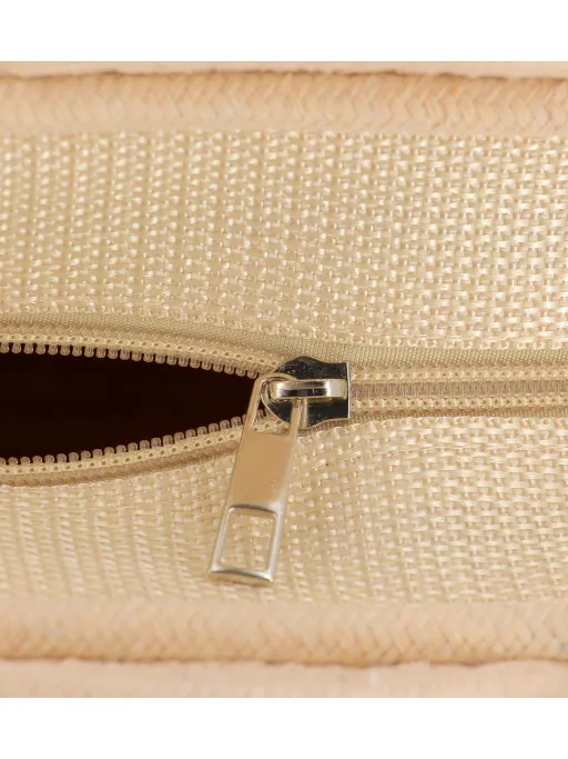 Sac cabas pompons SC57 naturel