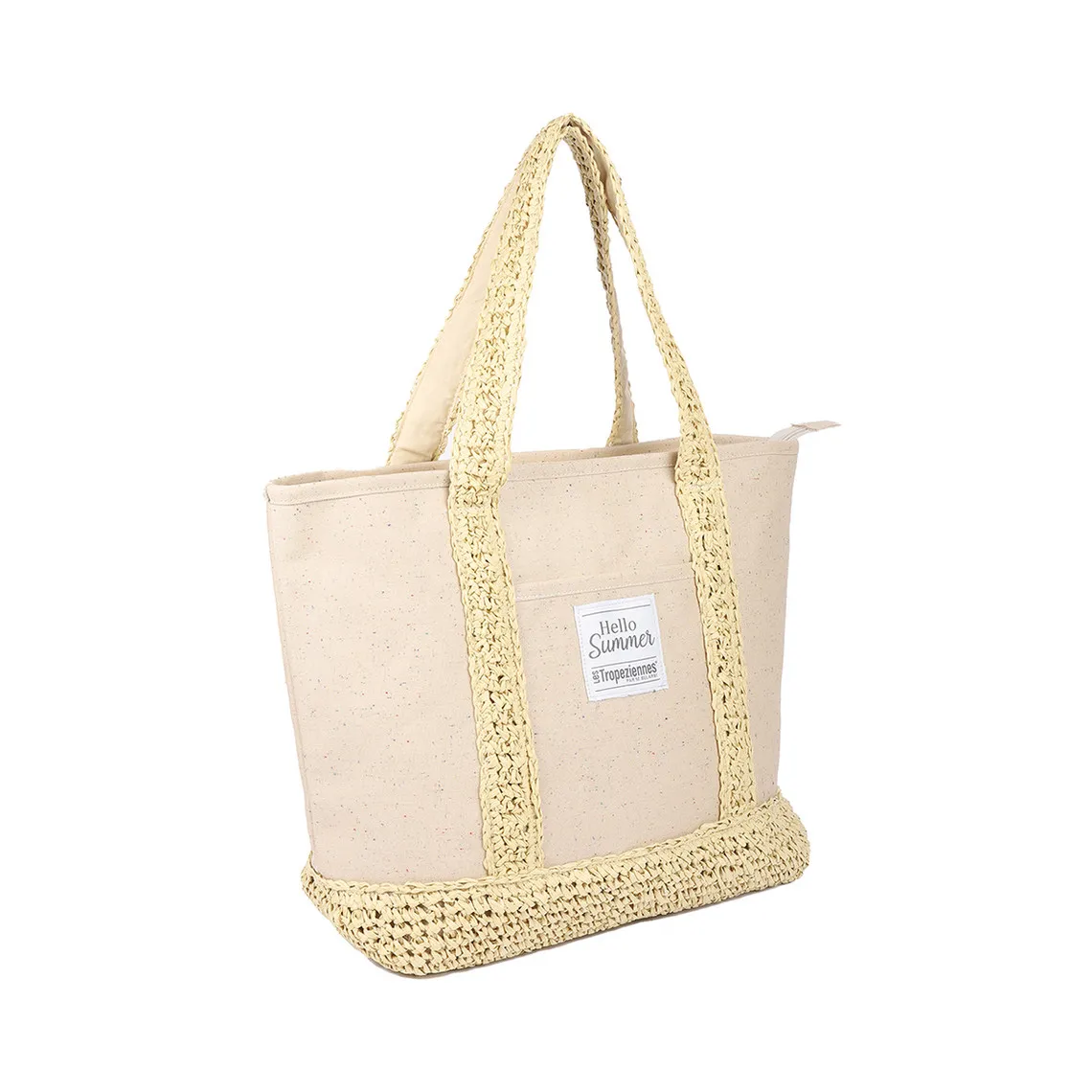 SAC SHOPPING  naturel en tissu | 3 Suisses