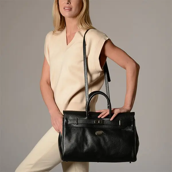 Sac à main Pyla Buni S 01 Cuir Noir | Mac Douglas